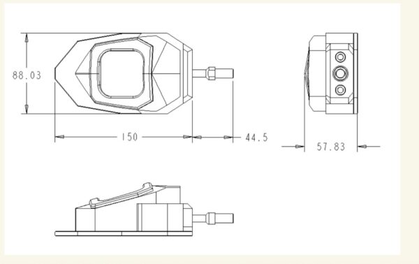 Светодиодная фара Aurora (к-кт) ALO-D10-2-P4T3_Kit